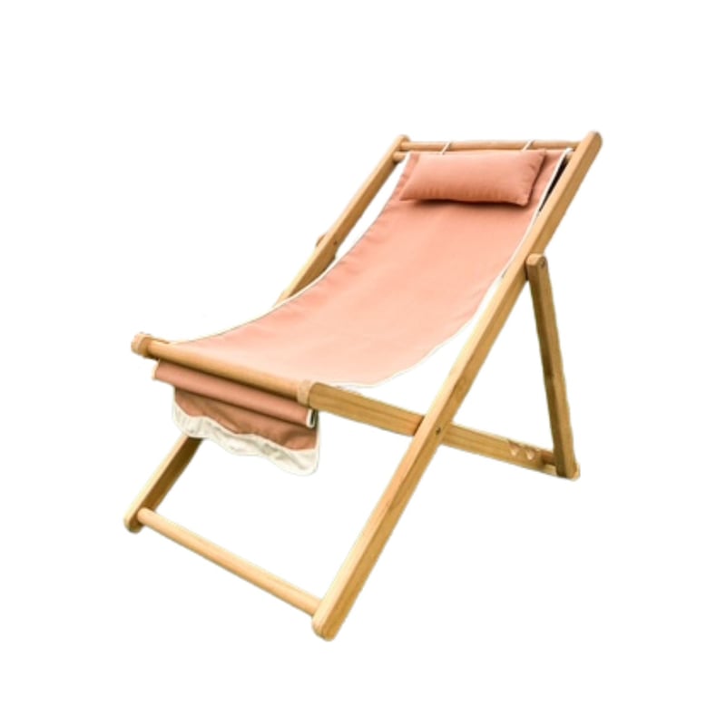 Coral Sling Chair with White Trim