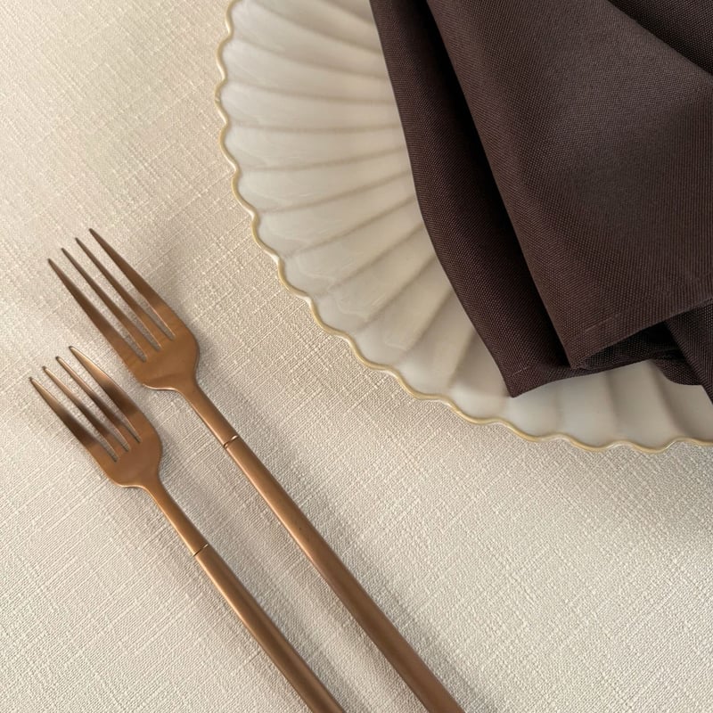 Woven Round Tablecloth - Bone