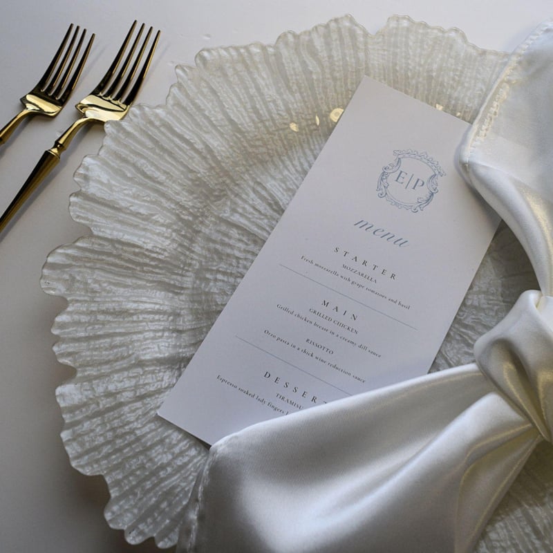Sunburst Pearl 13" Glass Charger Plate