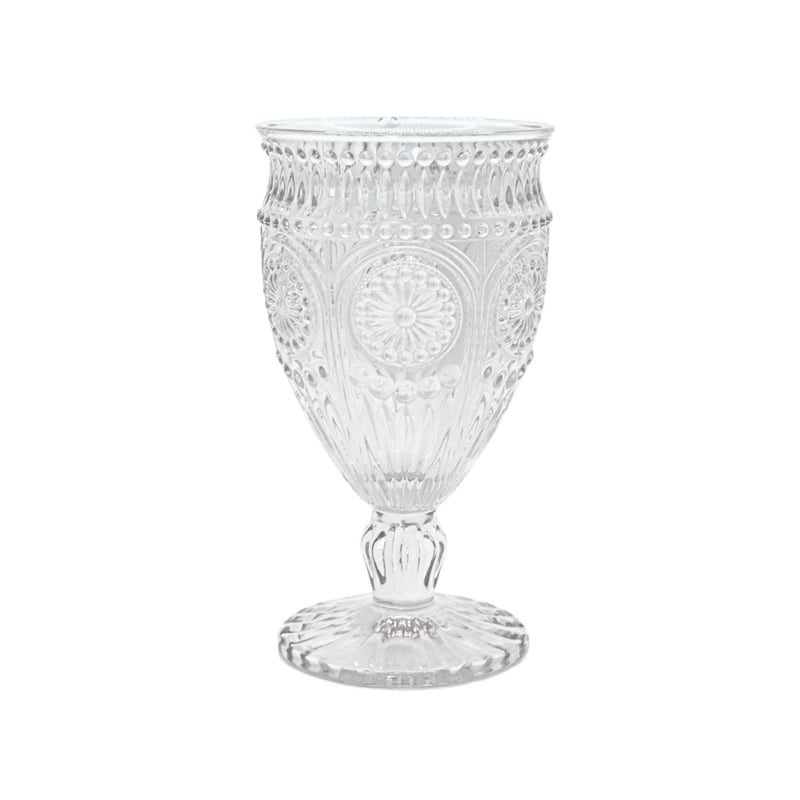 Clear Vintage Glass Goblet