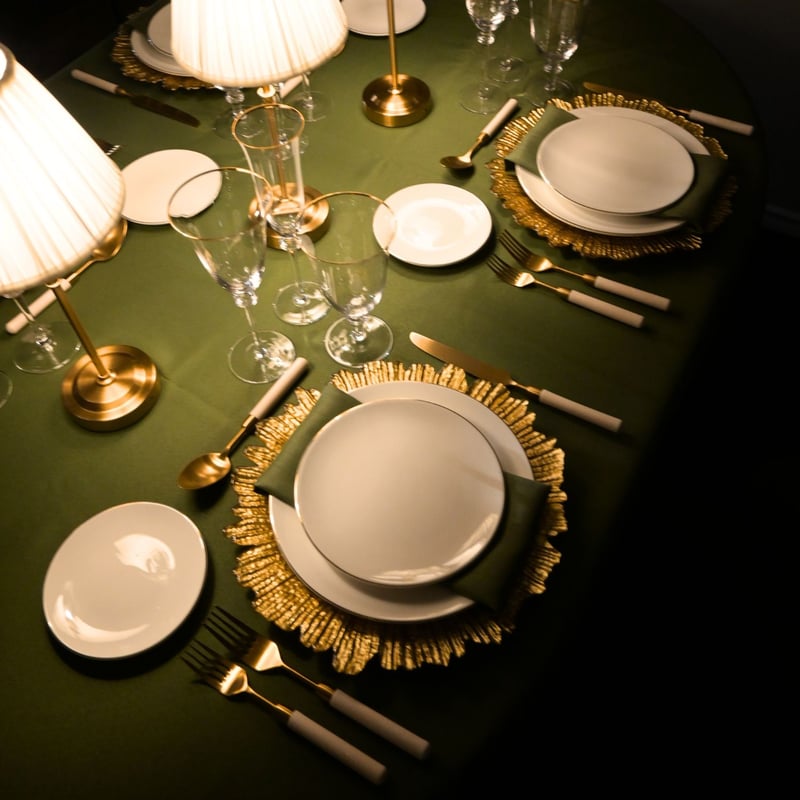 Sunburst Gold 13" Glass Charger Plate