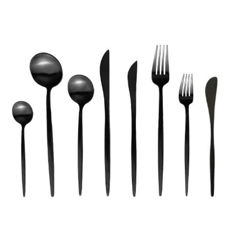 Lisbon Matte Black Flatware Set