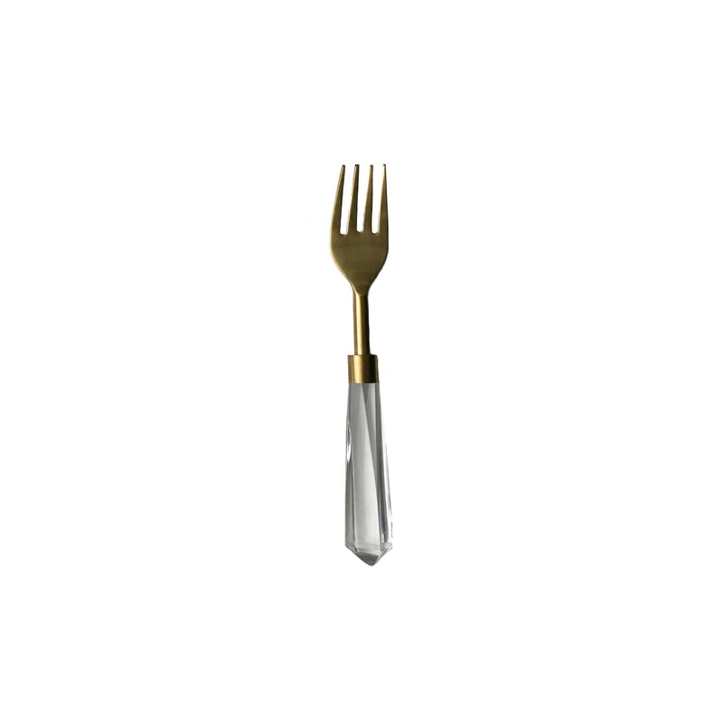 London Gold Clear Handle Small Fork