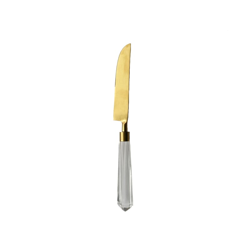 London Gold Clear Handle Large Knife