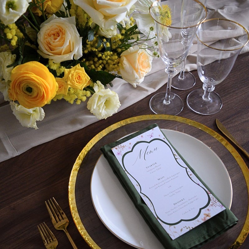 Gold Rim Porcelain 10" Dinner Plate