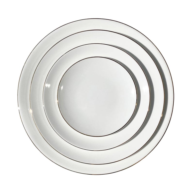 Gold Rim Porcelain 8" Side Plate
