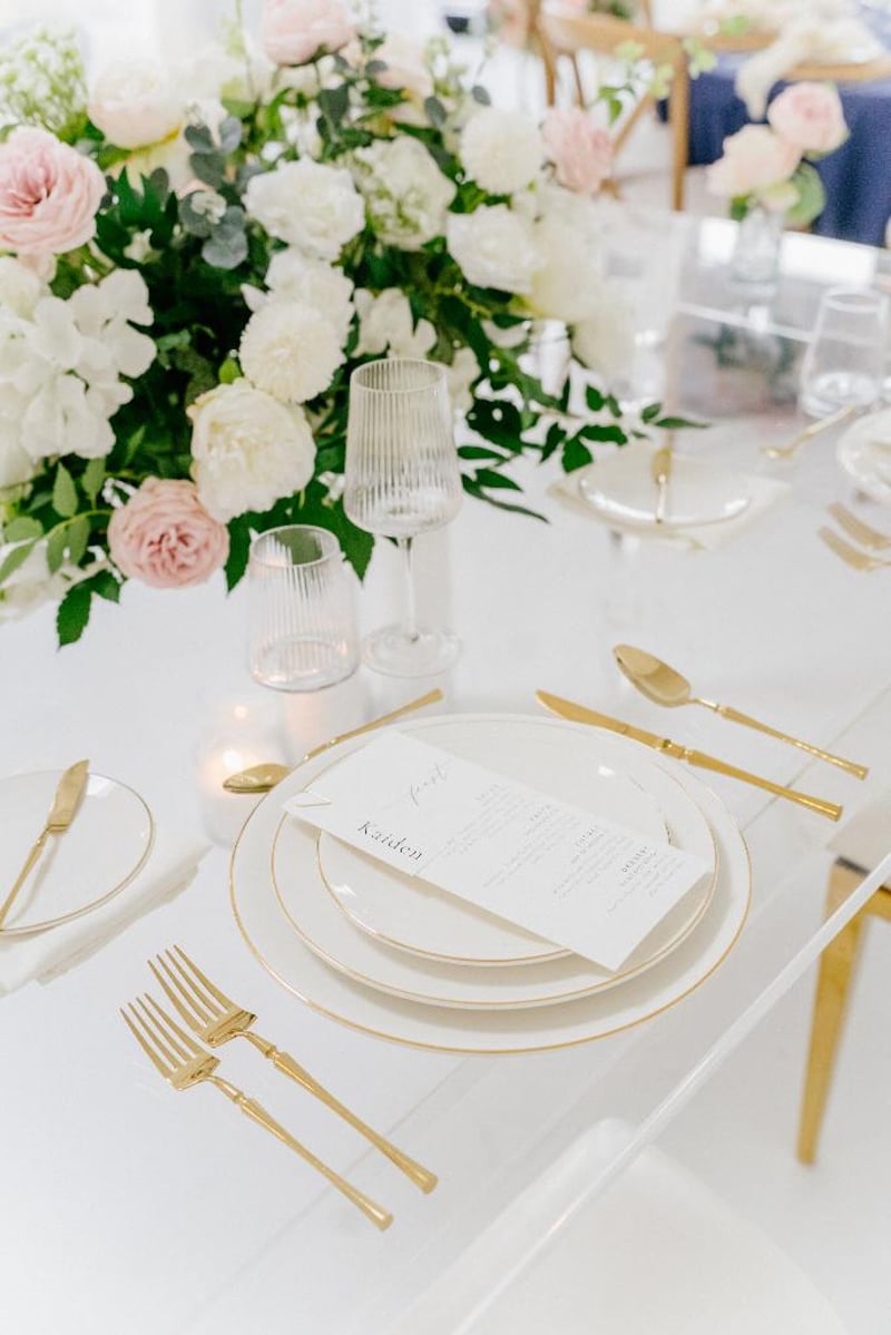 Gold Rim Porcelain Dinnerware Set