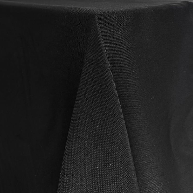 90"x156" - Black Tablecloth - Rounded Corners