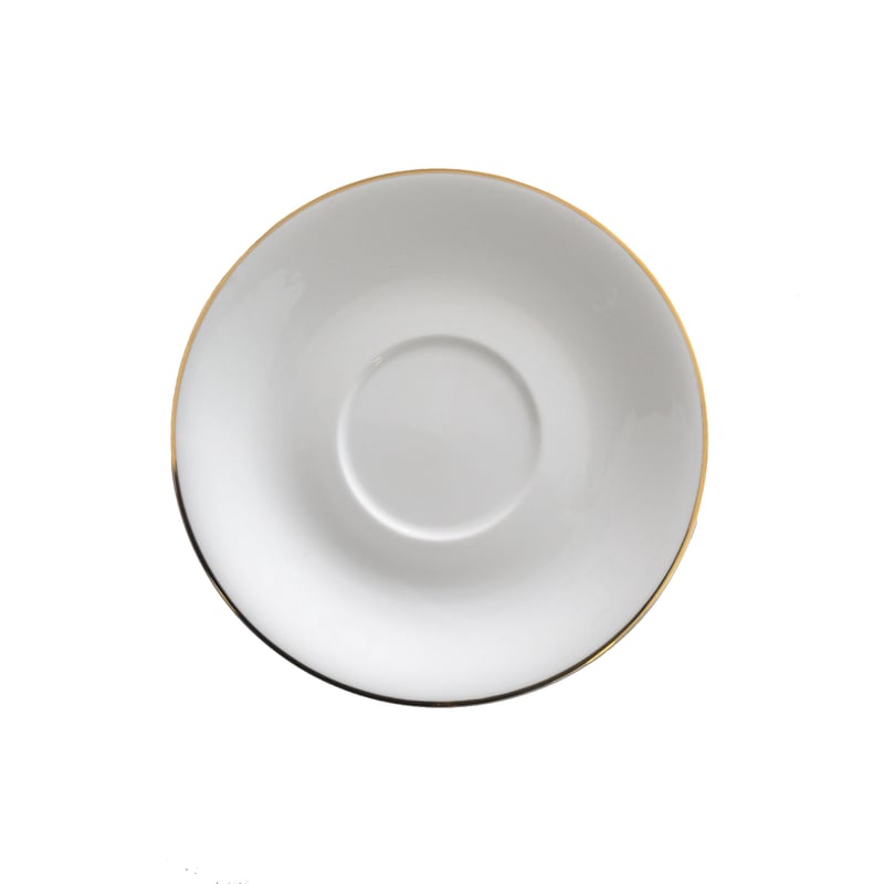 Gold Rim Porcelain Saucer