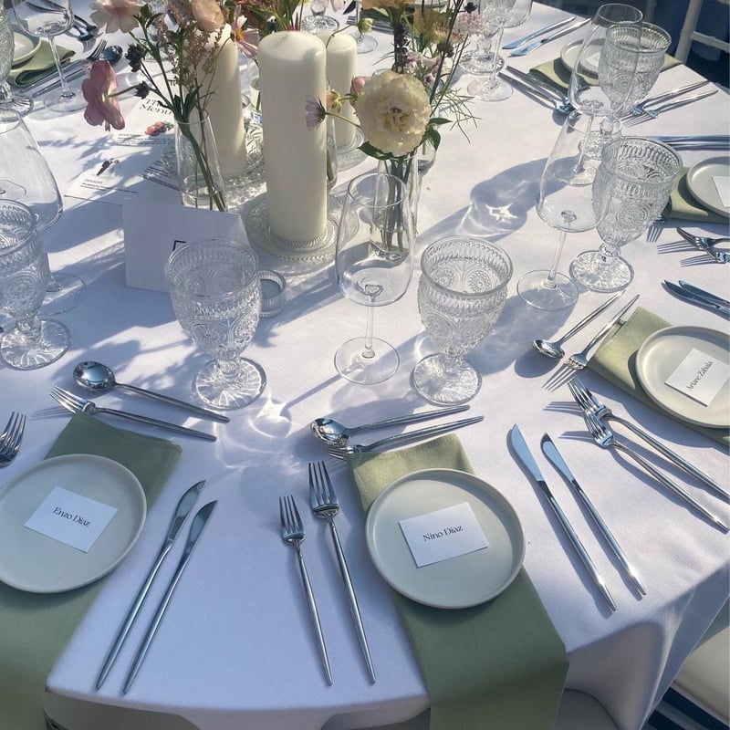 White High Rim Matte Dinnerware Set