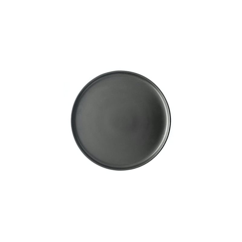 Black High Rim Matte 6" Bread Plate