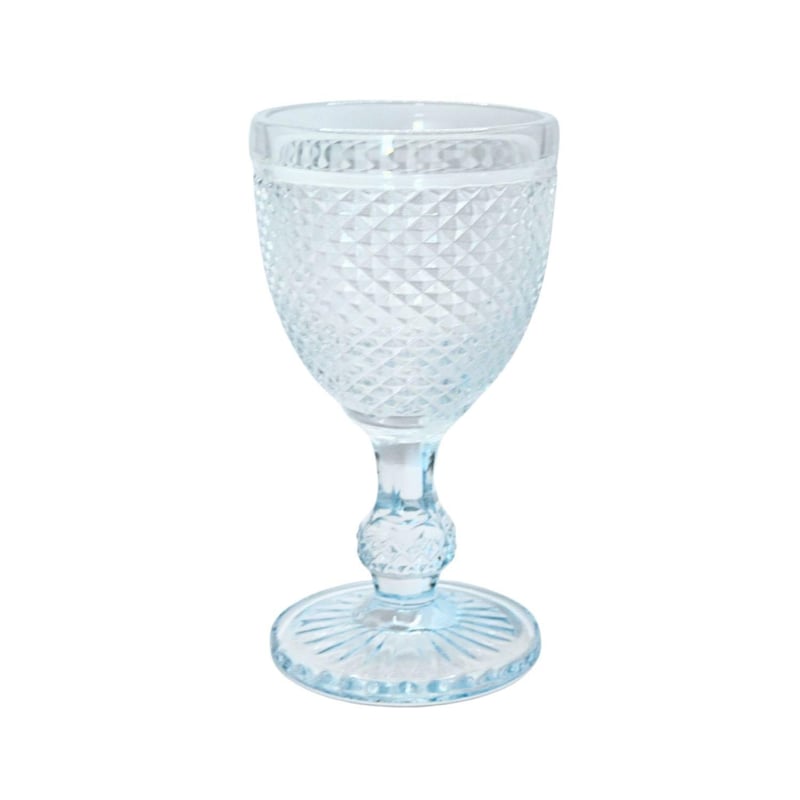 Blue Studded Glass Goblet