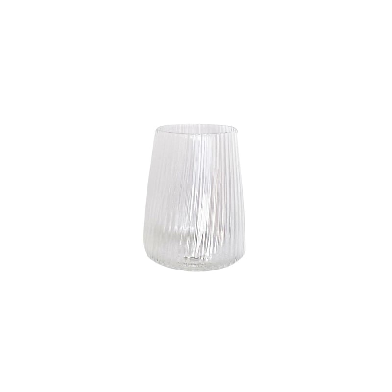 14oz Ribbed Stemless Glass