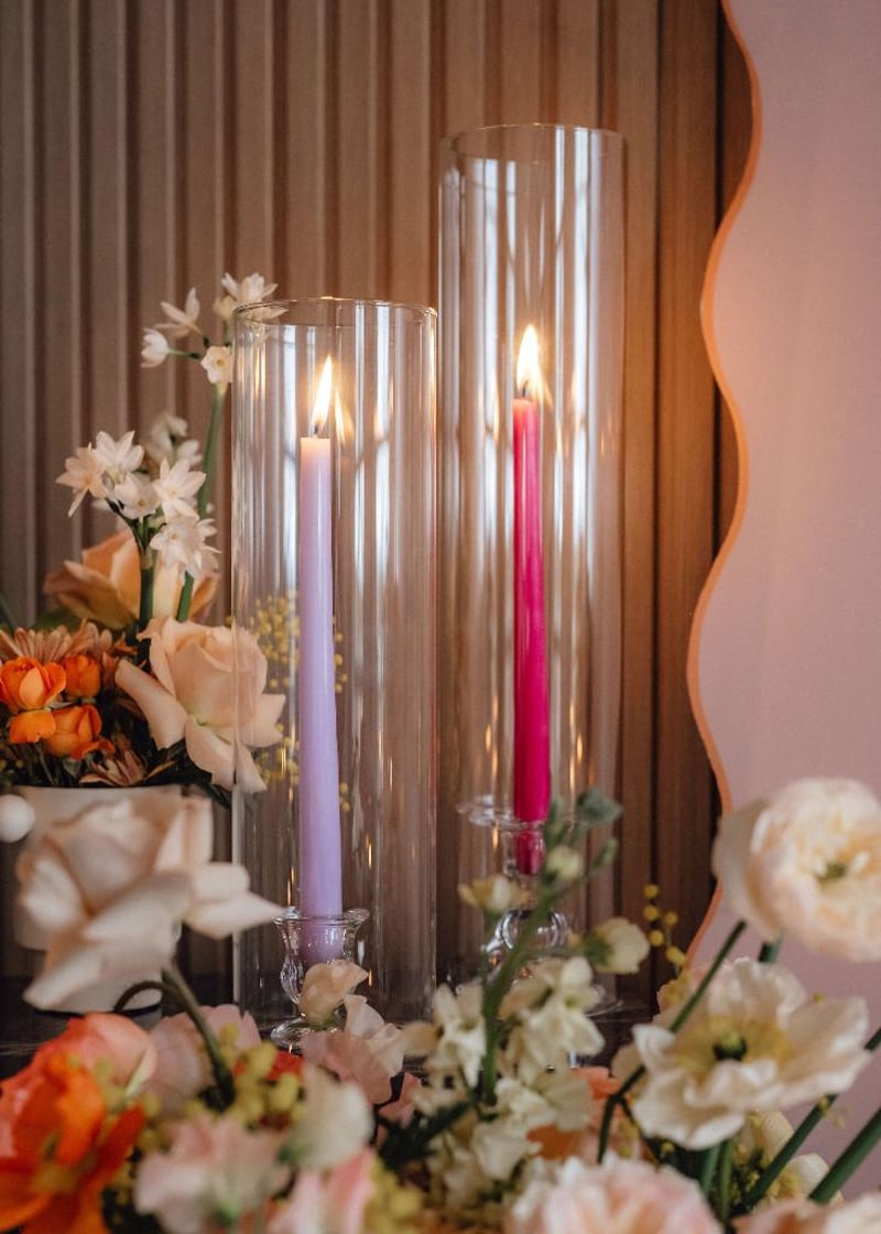 12" Taper Candle - Hot Pink