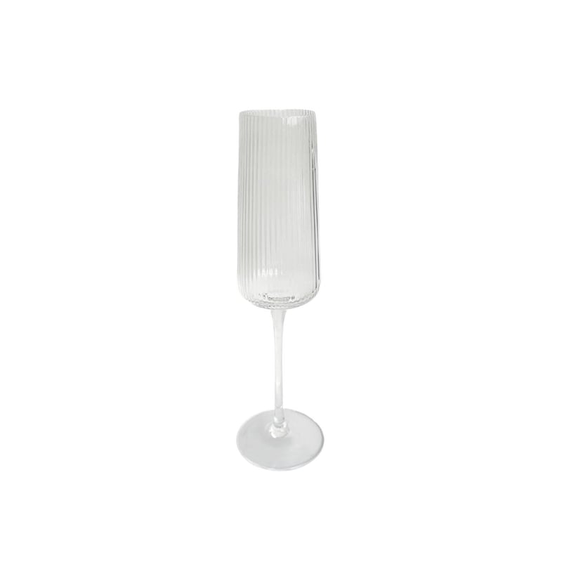 9oz Ribbed Champagne Flute