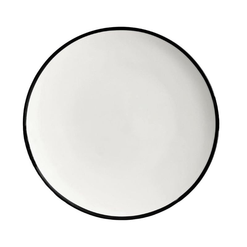 Black Rim Porcelain 12" Charger Plate