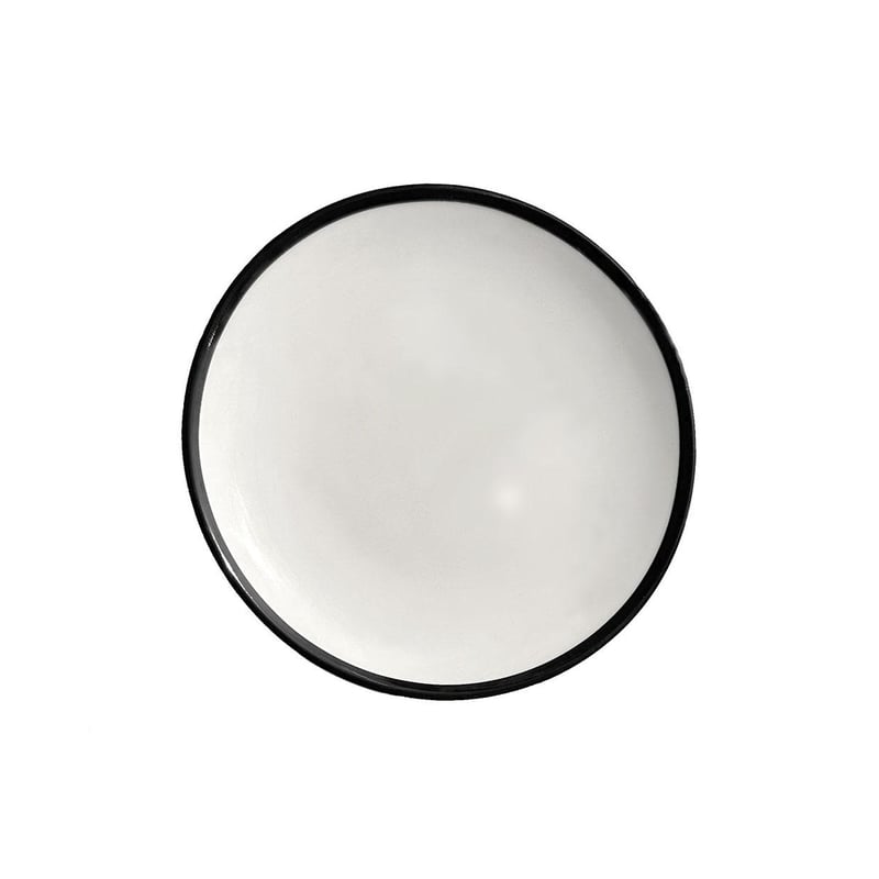 Black Rim Porcelain 8" Side Plate