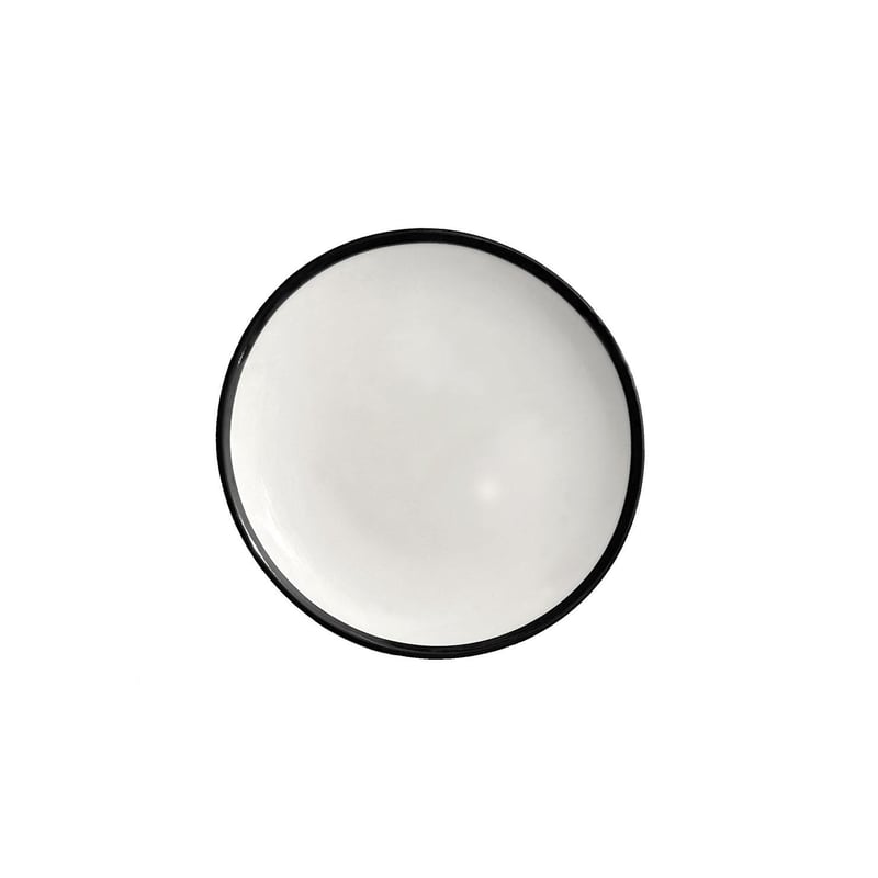 Black Rim Porcelain 6" Bread Plate