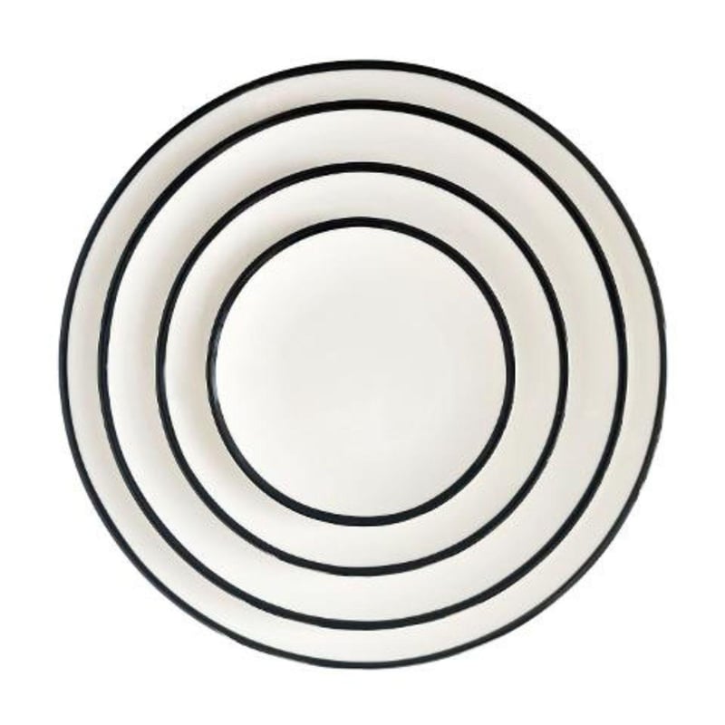 Black Rim Porcelain Dinnerware Set