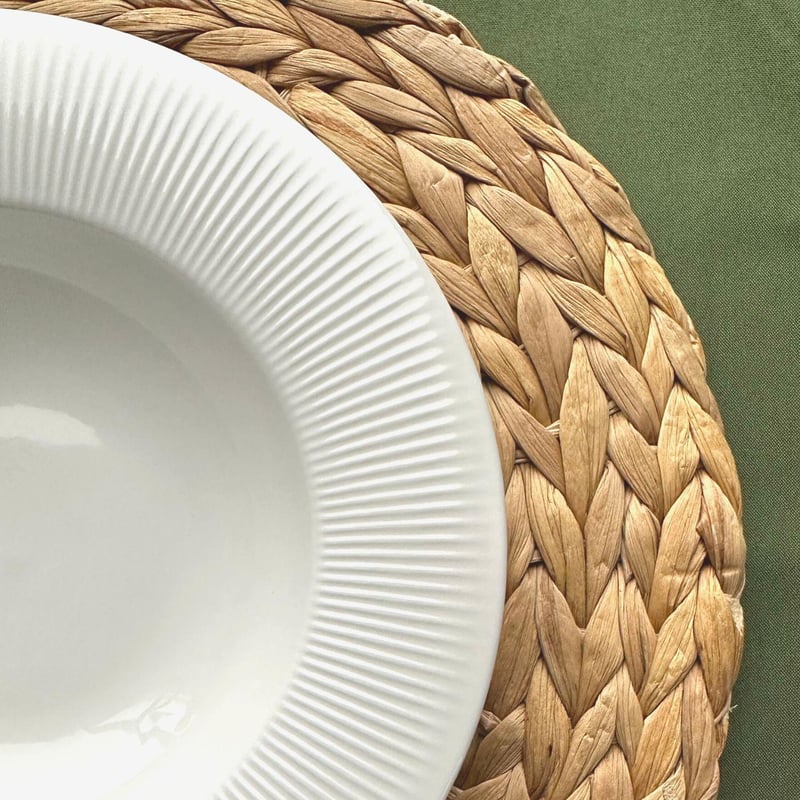 White Ribbed Porcelain Dinnerware Set