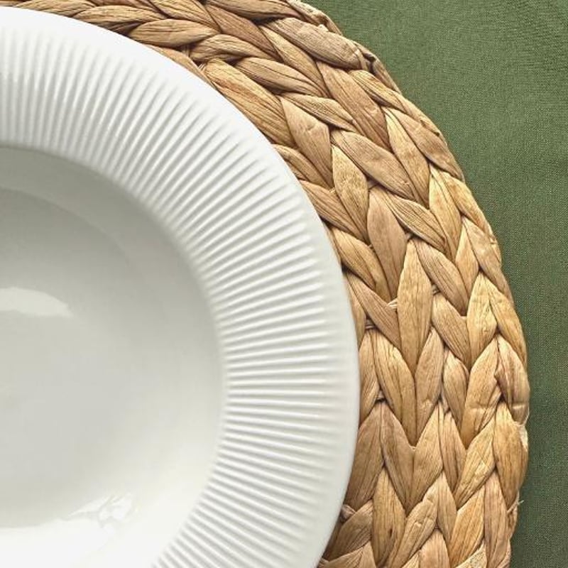 White Ribbed Porcelain 8.75" Bowl