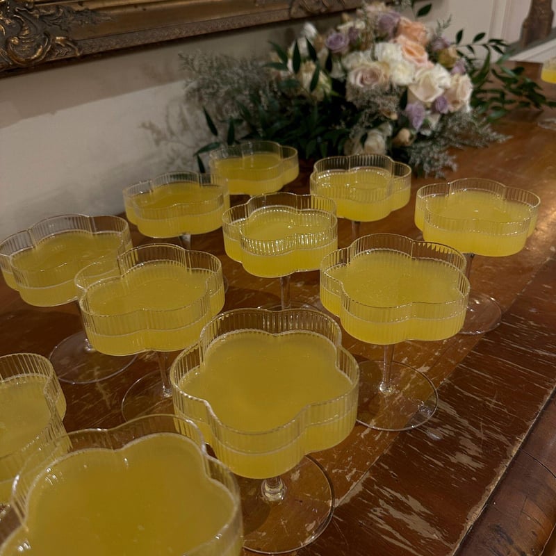 Ribbed Flower Coupe Glass