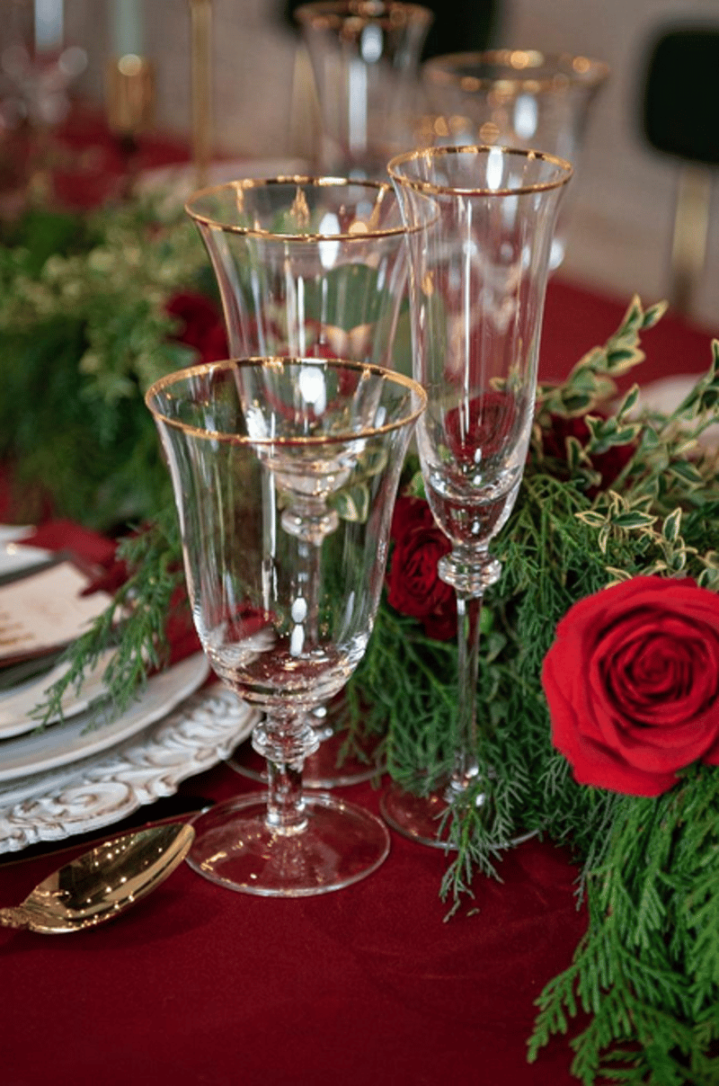 Gold Rim Regal Glassware Set