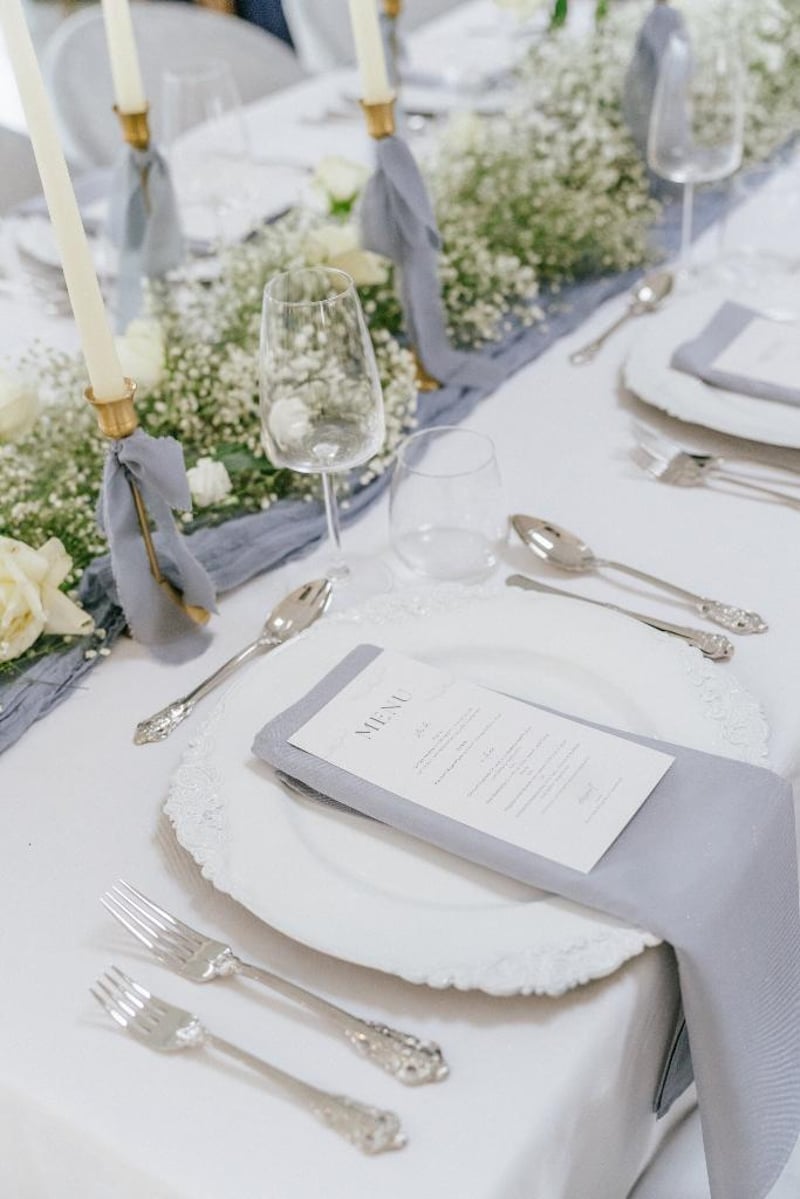 16ft Cheesecloth Runner - Dusty Blue