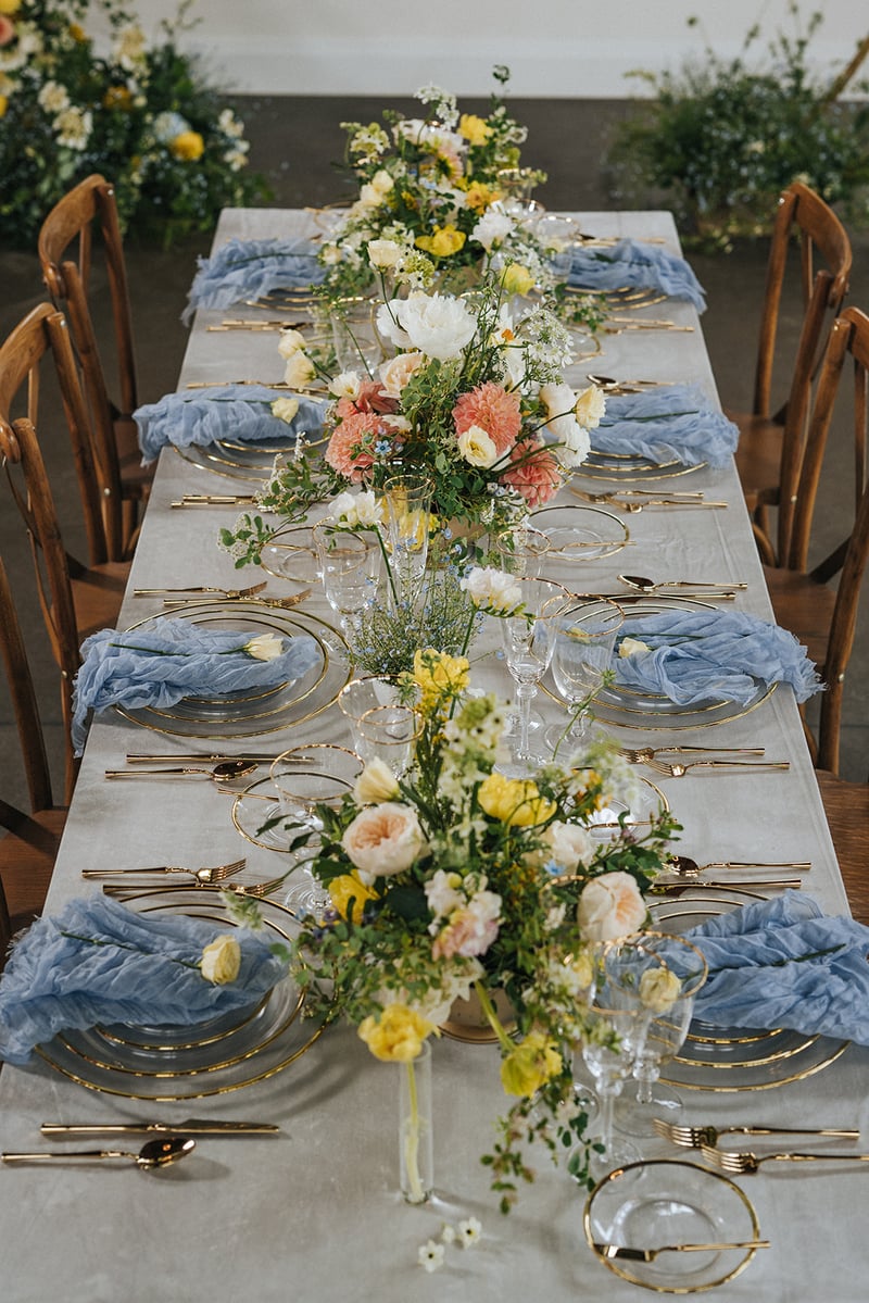 Dusty Blue Cheesecloth Napkin